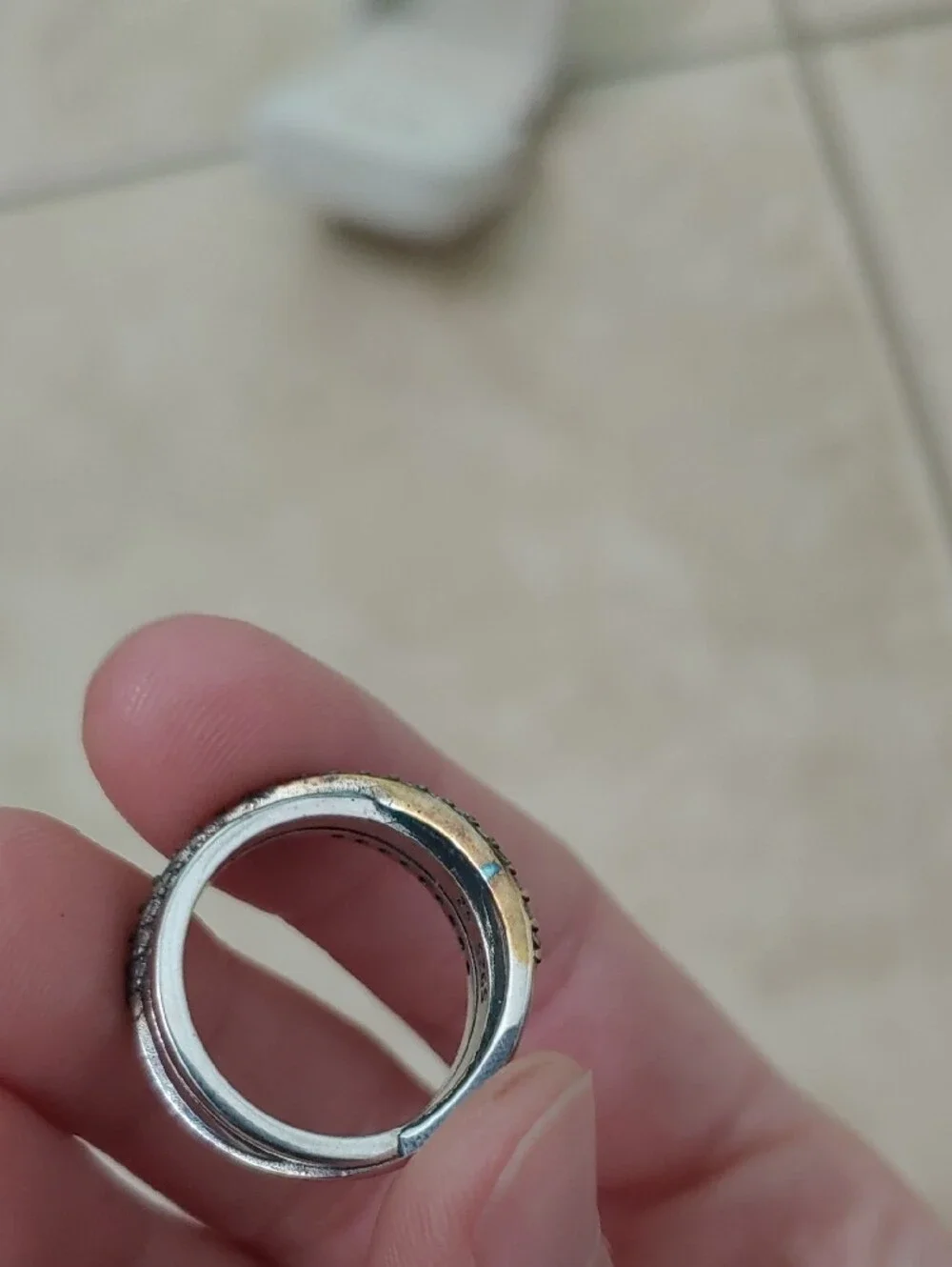 Sterling Silver Interlaced Ring Women's Size 6